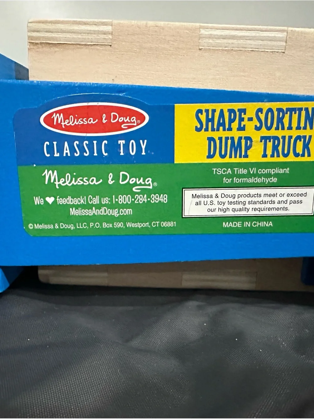 Melissa and Doug shape sorting dump truck